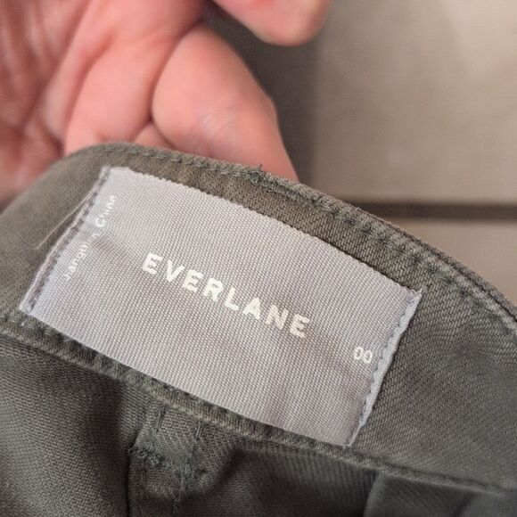 Everlane The Utility Wide-Leg Pant Kalamata Olive Green Size 00 - Picture 5 of 11